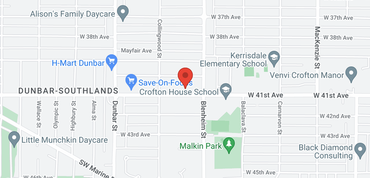 map of 3369 W 41ST AVENUE